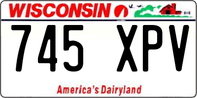 WI license plate 745XPV