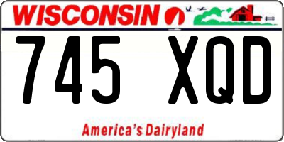 WI license plate 745XQD