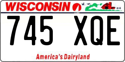 WI license plate 745XQE