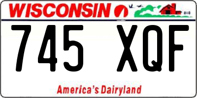 WI license plate 745XQF