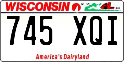 WI license plate 745XQI