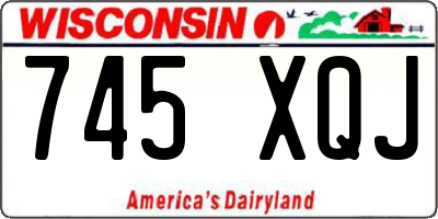 WI license plate 745XQJ