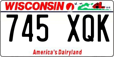 WI license plate 745XQK