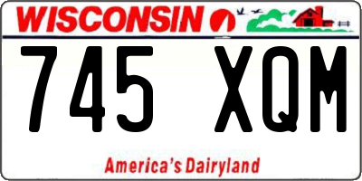 WI license plate 745XQM