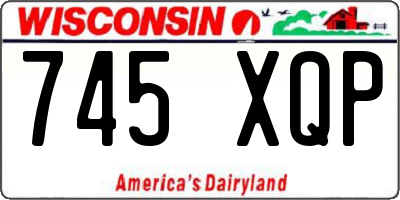 WI license plate 745XQP