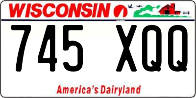 WI license plate 745XQQ
