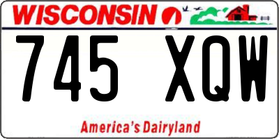 WI license plate 745XQW