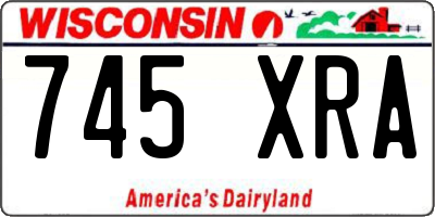 WI license plate 745XRA