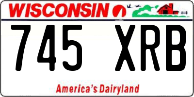 WI license plate 745XRB