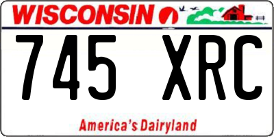 WI license plate 745XRC