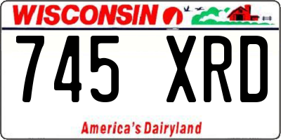 WI license plate 745XRD