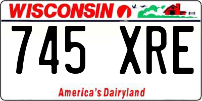 WI license plate 745XRE