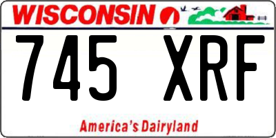 WI license plate 745XRF