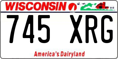 WI license plate 745XRG