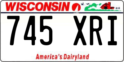 WI license plate 745XRI