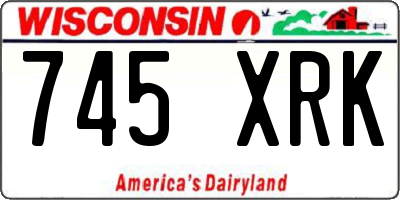 WI license plate 745XRK