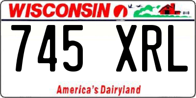 WI license plate 745XRL