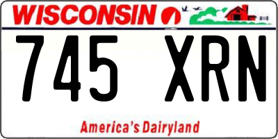 WI license plate 745XRN