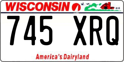 WI license plate 745XRQ