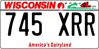 WI license plate 745XRR