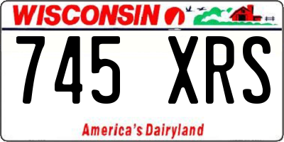 WI license plate 745XRS