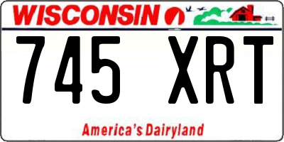 WI license plate 745XRT