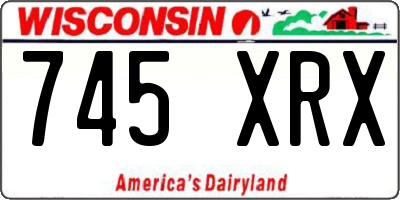 WI license plate 745XRX