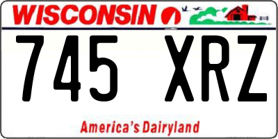WI license plate 745XRZ