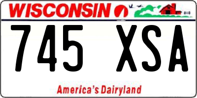 WI license plate 745XSA