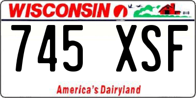 WI license plate 745XSF