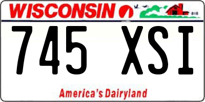 WI license plate 745XSI