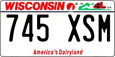 WI license plate 745XSM