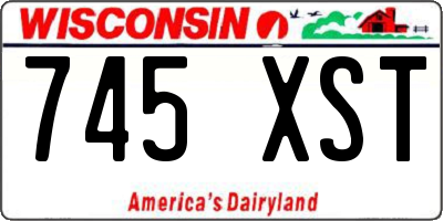 WI license plate 745XST
