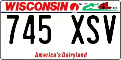 WI license plate 745XSV