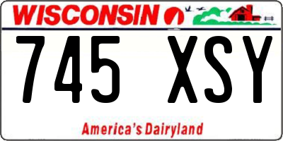 WI license plate 745XSY