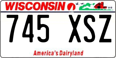 WI license plate 745XSZ