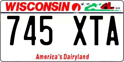 WI license plate 745XTA