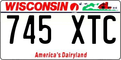 WI license plate 745XTC