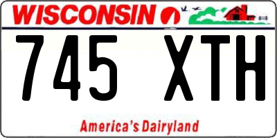 WI license plate 745XTH