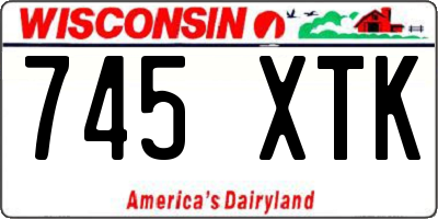 WI license plate 745XTK