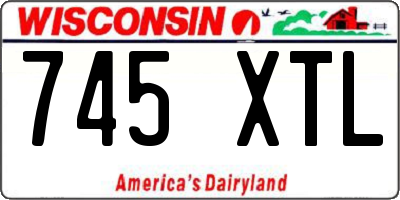 WI license plate 745XTL