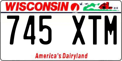 WI license plate 745XTM
