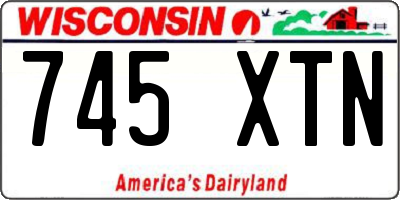 WI license plate 745XTN