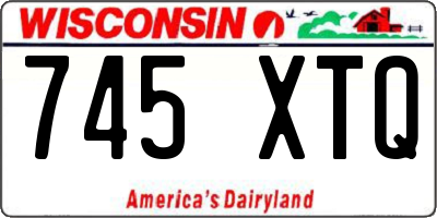 WI license plate 745XTQ