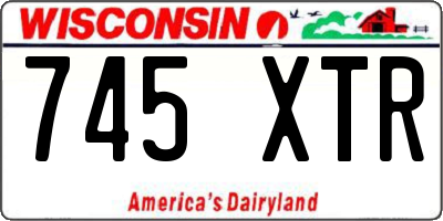 WI license plate 745XTR