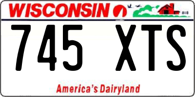 WI license plate 745XTS