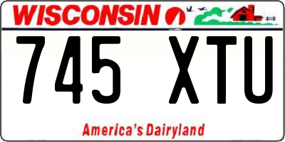 WI license plate 745XTU
