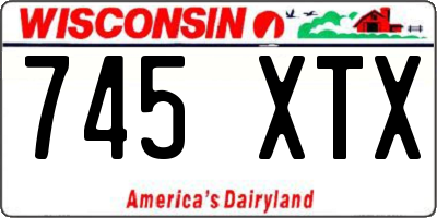 WI license plate 745XTX