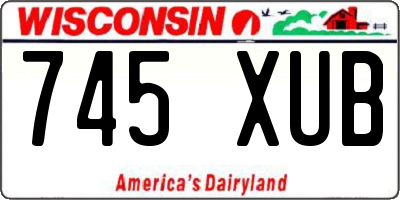 WI license plate 745XUB