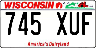 WI license plate 745XUF